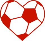 Soccer Heart Vinyl Sticker image 0