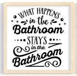 What Happens In The Bathroom Vinyl Sticker image 1
