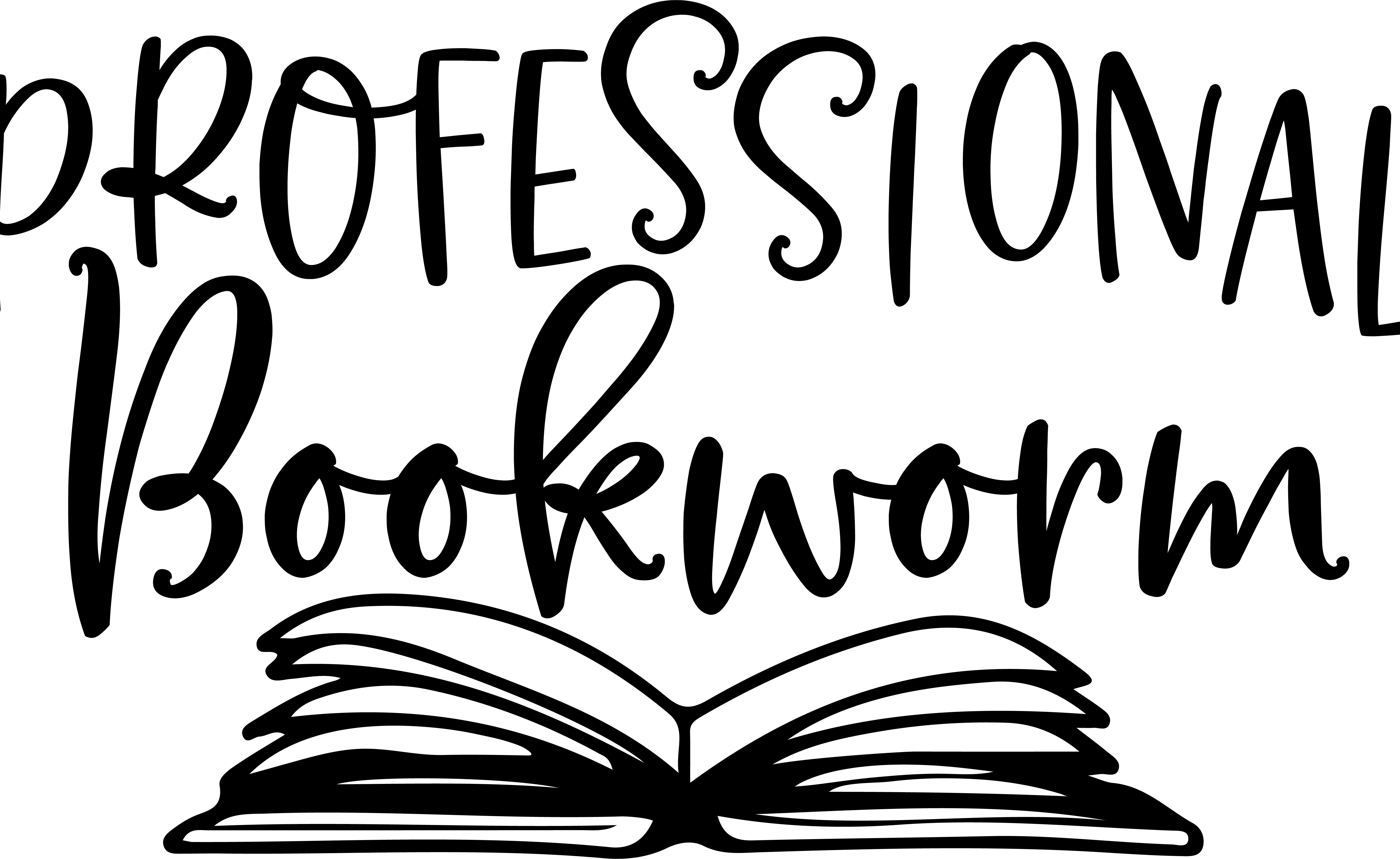 Professional Bookworm  Vinyl Sticker image 0