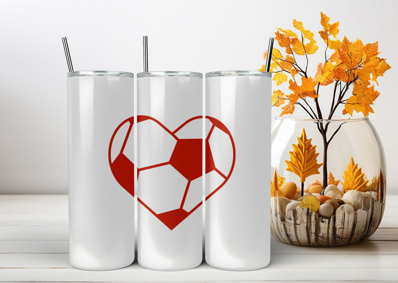 Soccer Heart Vinyl Sticker image 1