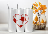 Soccer Heart Vinyl Sticker image 1